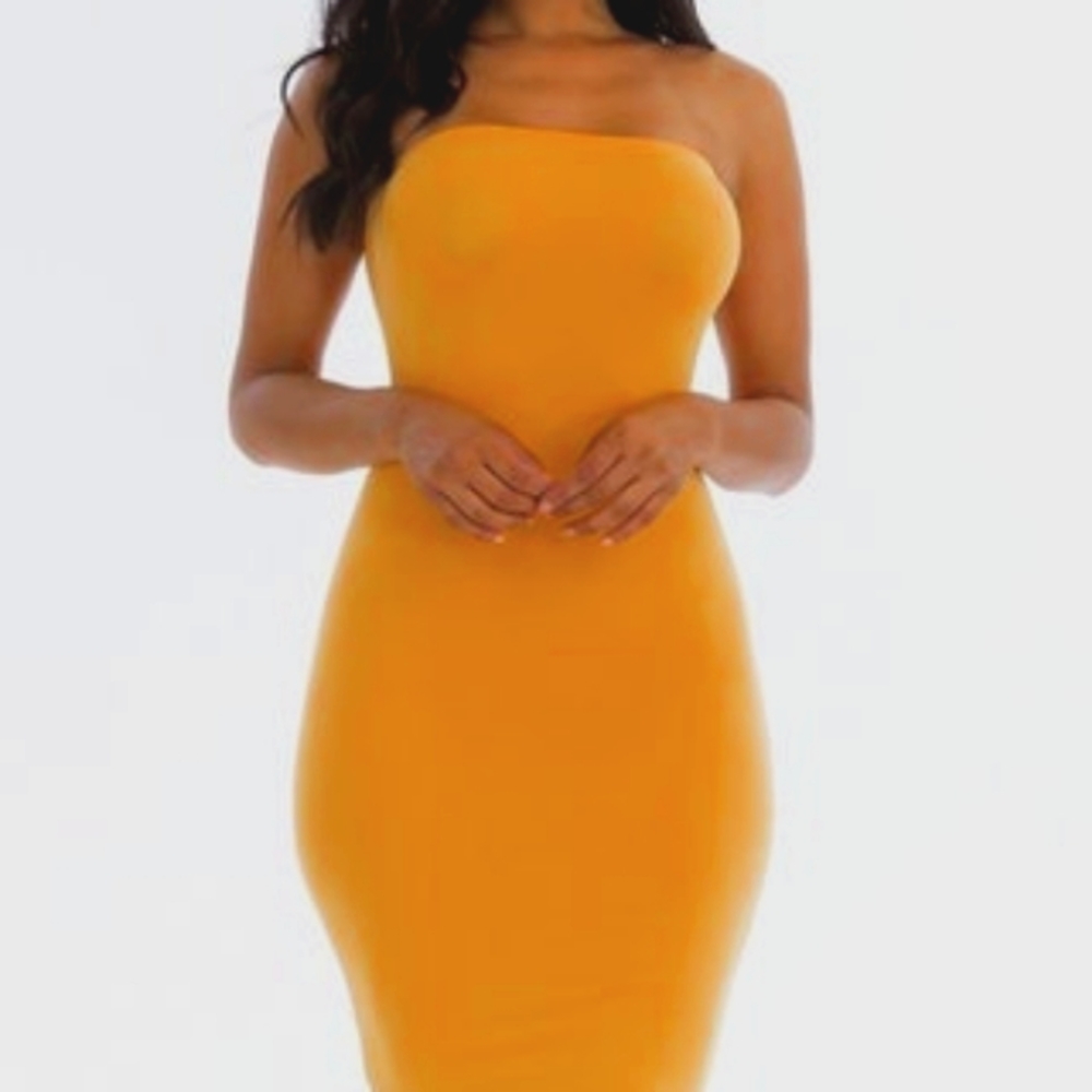 Gorgeous Gold Tube Bodycon Dress